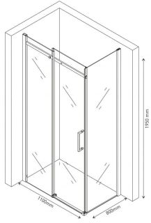 Душевой уголок Berges Melita 110x80см хром 061016